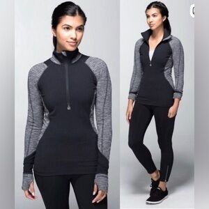 Lululemon Race Your Pace 1/2 Zip
Black / Coco Pique Black size 10 mock neck